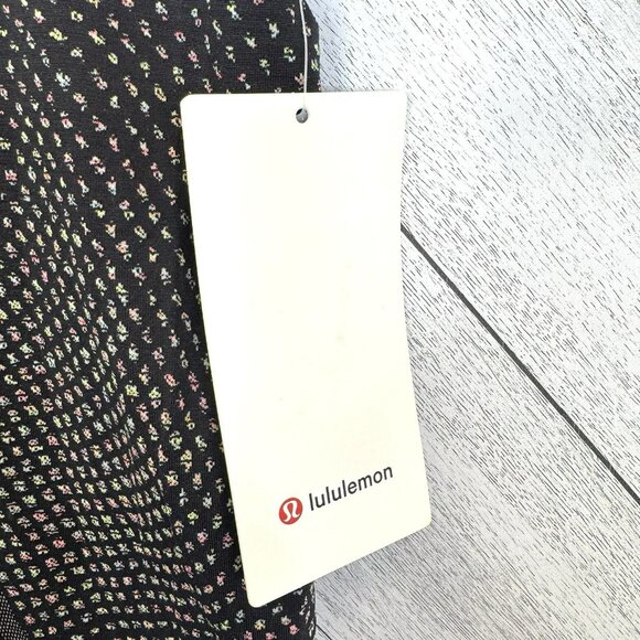 Lululemon Swiftly Tech Short Sleeve 2.0 Size 10 Grid Warp Black Neon Multi NWT - Picture 2 of 5